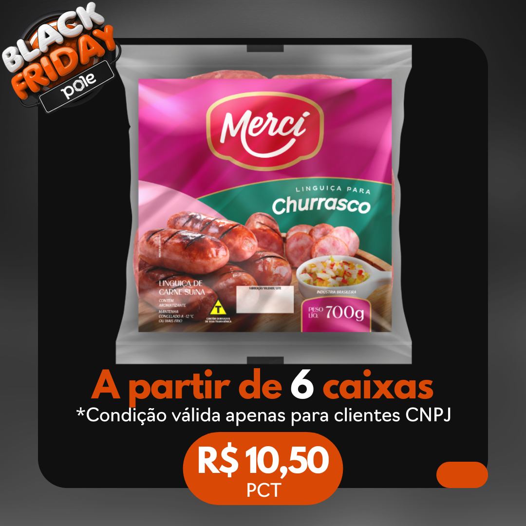 Linguiça Suina Cong 700g - Mercí